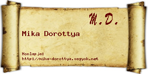 Mika Dorottya névjegykártya