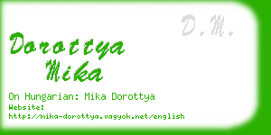 dorottya mika business card